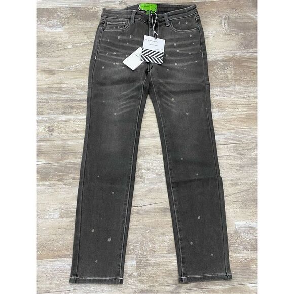 Sandrine Rose x Free People Polka Grey Denim Jeans Sz 26 - Picture 2 of 4